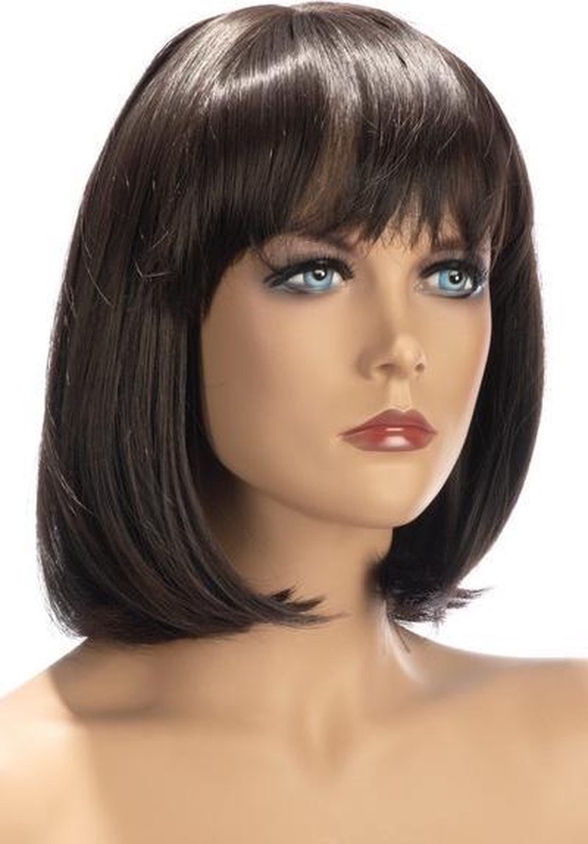 CAMILA Bruin / Kastanjebruin | Halflang | Vlak | Verstelbaar | Pruik | WORLD WIGS